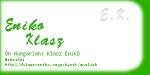 eniko klasz business card