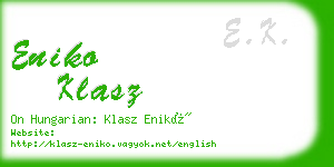 eniko klasz business card